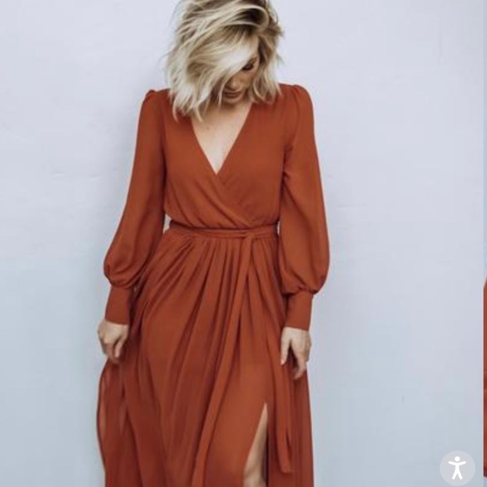 Celine Rust Maxi Dress